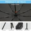 imageG4Free 46 Inch Mini Lightweight Travel Umbrella Portable Super Slim Pocket Umbrella Extendable Builtin Handle UPF 50 UV Protection Compact size for Backpack ampamp PurseBlack