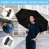 imageG4Free 46 Inch Mini Lightweight Travel Umbrella Portable Super Slim Pocket Umbrella Extendable Builtin Handle UPF 50 UV Protection Compact size for Backpack ampamp PurseBlack