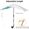 imageG4Free Double Chair Umbrella for 2 People with Adjustable Clamp Sun Umbrella for Beach Chair Reclining LoungeLake Blue