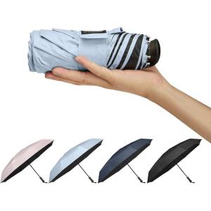 imageG4Free 46 Inch Mini Lightweight Travel Umbrella Portable Super Slim Pocket Umbrella Extendable Builtin Handle UPF 50 UV Protection Compact size for Backpack ampamp PurseLight Blue