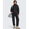 imageG4Free Flurrylux Womens Mock Neck Sweatshirt Half Zip Hoodie Cotton Fleece Pullover WinterBlack