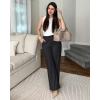 imageG4Free ShiftReady Women Trousers Yoga Pants with Pockets Wide Leg Stretchy Dress Pant Work Slack PetiteRegularTallBlack