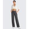 imageG4Free ShiftReady Women Trousers Yoga Pants with Pockets Wide Leg Stretchy Dress Pant Work Slack PetiteRegularTallDark Gray