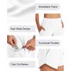 imageG4Free Athletic Shorts for Women Lightweight Running Shorts Inner Linner with PocketsWhite