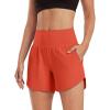 imageG4Free Athletic Shorts for Women Lightweight Running Shorts Inner Linner with PocketsRust Orange