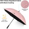 imageG4Free 5462 Inch Windproof UV Protection Golf Umbrella Extra Large Silver Coated Automatic Open Stick Long UmbrellaDusty RoseBlack