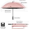 imageG4Free 5462 Inch Windproof UV Protection Golf Umbrella Extra Large Silver Coated Automatic Open Stick Long UmbrellaDusty RoseBlack