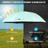 imageG4Free 5462 Inch Windproof UV Protection Golf Umbrella Extra Large Silver Coated Automatic Open Stick Long UmbrellaSeafoam BlueBlack