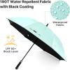 imageG4Free 5462 Inch Windproof UV Protection Golf Umbrella Extra Large Silver Coated Automatic Open Stick Long UmbrellaSeafoam BlueBlack