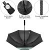 imageG4Free 5462 Inch Windproof UV Protection Golf Umbrella Extra Large Silver Coated Automatic Open Stick Long UmbrellaSeafoam BlueBlack