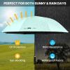 imageG4Free 5462 Inch Windproof UV Protection Golf Umbrella Extra Large Silver Coated Automatic Open Stick Long UmbrellaSeafoam BlueBlack