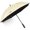 imageG4Free 5462 Inch Windproof UV Protection Golf Umbrella Extra Large Silver Coated Automatic Open Stick Long UmbrellaIvoryBlack