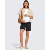 imageG4Free EverGoing Maternity Athletic Shorts with Pockets Over The Belly Drawstring Casual Pregnancy Shorts Yoga WorkoutBlack