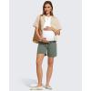 imageG4Free EverGoing Maternity Athletic Shorts with Pockets Over The Belly Drawstring Casual Pregnancy Shorts Yoga WorkoutGray Sage