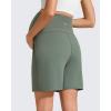 imageG4Free EverGoing Maternity Athletic Shorts with Pockets Over The Belly Drawstring Casual Pregnancy Shorts Yoga WorkoutGray Sage