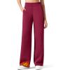 imageG4Free Flurrylux Cotton Fleece Lined Sweatpants Women Elastic Waist Wide Leg Lounge Pants Warm WinterRumba Red