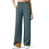 imageG4Free Flurrylux Cotton Fleece Lined Sweatpants Women Elastic Waist Wide Leg Lounge Pants Warm WinterSage Green
