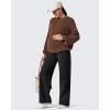 imageG4Free Flurrylux Fleece Lined Maternity Wide Leg Pants Cotton Over The Belly Pregnancy SweatpantsBlack