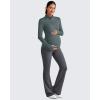 imageG4Free Lightweight Maternity Long Sleeve Workout Tops UPF 50 Rash Guard Half Zip Sun Shirts Ruches Pregnancy PulloverGray Blue