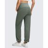 imageG4Free Maternity Pants Stretchy Workout Lounge Pants Over The Belly Pregnancy Joggers with PocketsGray Sage