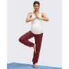 imageG4Free Maternity Pants Stretchy Workout Lounge Pants Over The Belly Pregnancy Joggers with PocketsWine