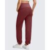 imageG4Free Maternity Pants Stretchy Workout Lounge Pants Over The Belly Pregnancy Joggers with PocketsWine