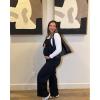 imageG4Free ShiftReady Maternity Jumpsuit Adjustable Strap Overalls Pregnancy Wide Leg Pants with PocketsBlack