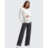 imageG4Free ShiftReady Maternity Work Pants with Pockets Over The Belly Pregnancy Wide Leg Dress TrousersBlack