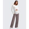 imageG4Free ShiftReady Maternity Work Pants with Pockets Over The Belly Pregnancy Wide Leg Dress TrousersTaupe