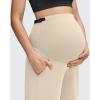 imageG4Free Smoofit Modal Soft Maternity Joggers with Pockets Over The Belly Pregnancy Casual SweatpantsLight Khaki
