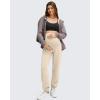 imageG4Free Smoofit Modal Soft Maternity Joggers with Pockets Over The Belly Pregnancy Casual SweatpantsLight Khaki