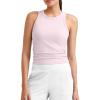 imageG4Free Workout Tank Tops for Women Slim Fitted Racerback Ribbed Athletic Gym Yoga Tanks Summer CasualBlush