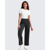 imageG4Free Smoofit Modal Soft Wide Leg Ankle Sweatpants for Women Elastic Waist 78 Length Golf Casual Dressy PantsBlack