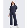 imageG4Free Smoofit Modal Soft Wide Leg Ankle Sweatpants for Women Elastic Waist 78 Length Golf Casual Dressy PantsDark Blue