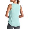 imageG4Free Lightweight Workout Tank Tops for Women High Neck Athletic Long Tanks Sleeveless Summer Running Gym ShirtsLight Blue