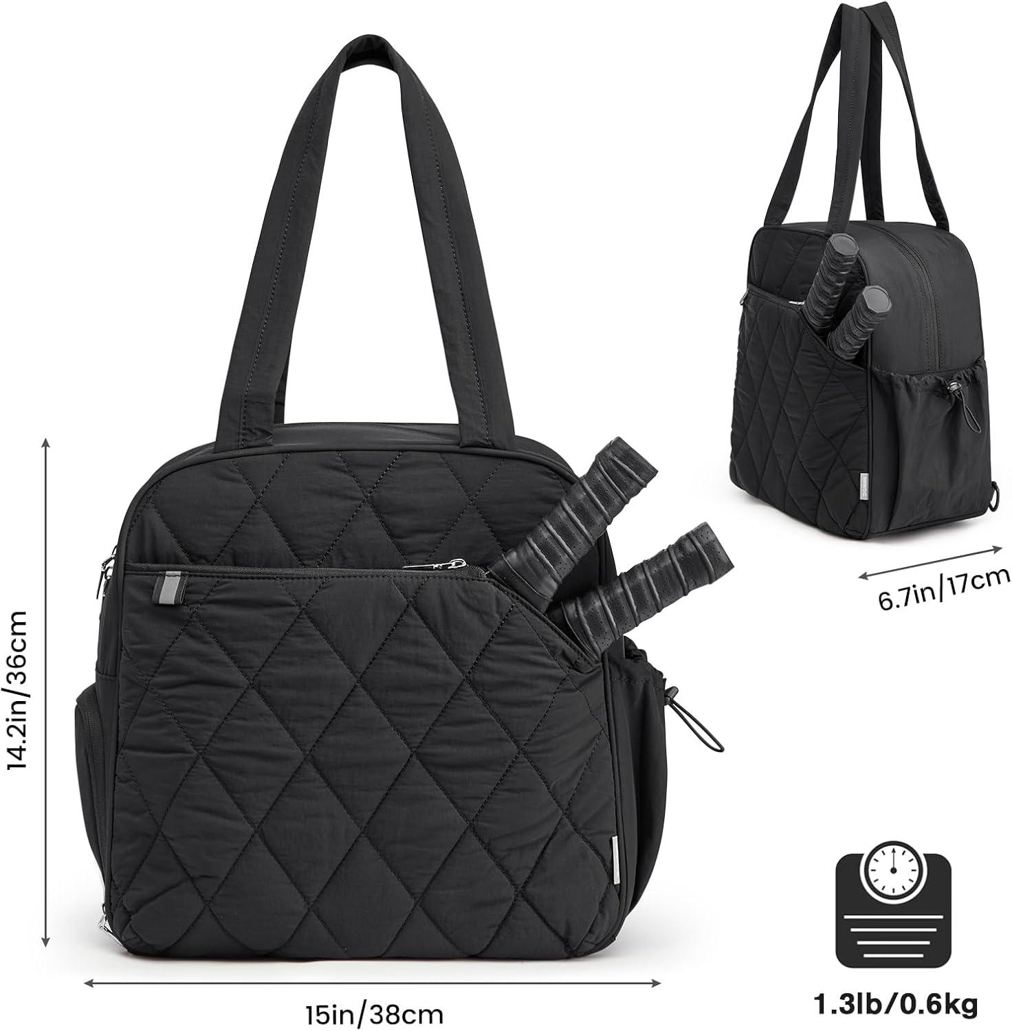 imageG4Free Pickleball Bag Pickleball Backpack for Men and Women Tote with Shoe Compartment and Waterproof PocketBlack