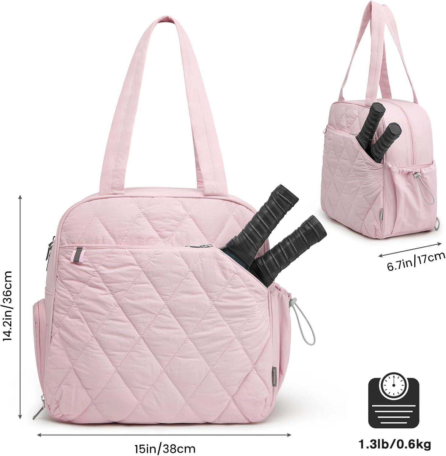 imageG4Free Pickleball Bag Pickleball Backpack for Men and Women Tote with Shoe Compartment and Waterproof PocketPink