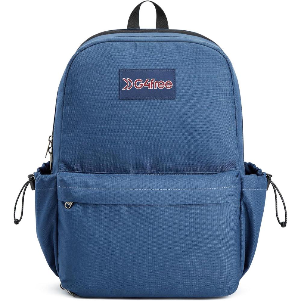 imageG4Free School Backpack Lightweight Bookbag with Laptop Compartment Multiple Pockets Backpack for College Sport TravelBlackBlue