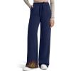 imageG4Free Flurrylux Fleece Lined Sweatpants Women Cotton Thermal Warm Wide Leg Pants with PocketsRoyal Blue