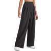 imageG4Free ShiftReady Women Wide Leg Work Pants High Waisted Yoga Dress Pants with Pockets Loose Dressy Casual TrousersBlack
