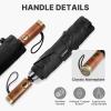 image:imageG4Free 54 Inch Inverted Windproof Umbrella with Wooden Handle Large Double Canopy Auto Open amp Close Golf Umbrella Portable amp Durable Rain Umbrella Fits Car amp BackpackBlack