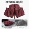 image:imageG4Free 54 Inch Inverted Windproof Umbrella with Wooden Handle Large Double Canopy Auto Open amp Close Golf Umbrella Portable amp Durable Rain Umbrella Fits Car amp BackpackWine Red