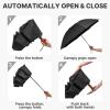 image:imageG4Free 54 Inch Inverted Windproof Umbrella with Wooden Handle Large Double Canopy Auto Open amp Close Golf Umbrella Portable amp Durable Rain Umbrella Fits Car amp BackpackBlack