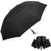 image:imageG4Free 54 Inch Inverted Windproof Umbrella with Wooden Handle Large Double Canopy Auto Open amp Close Golf Umbrella Portable amp Durable Rain Umbrella Fits Car amp BackpackBlack
