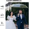 image:imageG4Free Clear Travel Umbrella 42 Inch Windproof Automatic Open Close Compact Folding Umbrella Transparent Canopy for Rain Wedding Travel amp Everyday Use Portable See Through Umbrella for Women amp Men