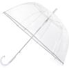 image:imageG4Free 52 inch Clear Bubble Umbrella Large Canopy Transparent Dome Coverage Stick Umbrella with Reflective Strip J Hook Handle European Style for WeddingsProm Graduation and Outdoor EventsClear