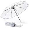 image:imageG4Free Clear Travel Umbrella 42 Inch Windproof Automatic Open Close Compact Folding Umbrella Transparent Canopy for Rain Wedding Travel amp Everyday Use Portable See Through Umbrella for Women amp Men
