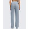 image:imageG4Free Flurrylux Womens Fleece Lined Straight Leg Sweatpants Cotton Warm Lounge Pants with PocketsCool Gray