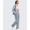 image:imageG4Free Flurrylux Womens Fleece Lined Straight Leg Sweatpants Cotton Warm Lounge Pants with PocketsCool Gray