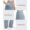 image:imageG4Free Flurrylux Womens Fleece Lined Straight Leg Sweatpants Cotton Warm Lounge Pants with PocketsCool Gray